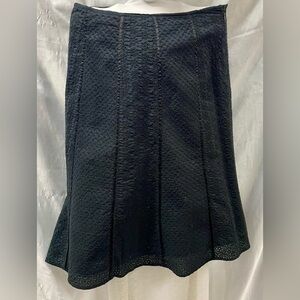 Black ribbon & eyelet skirt.